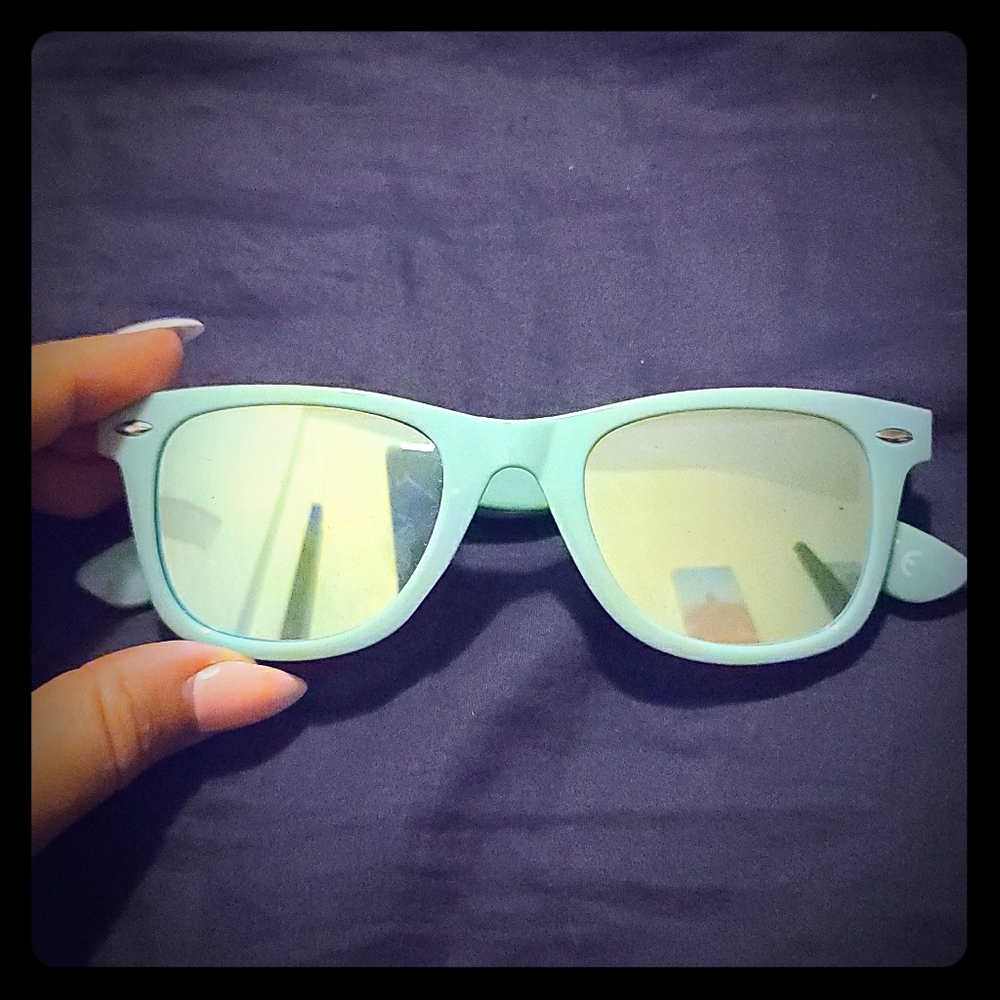 Turquoise Mirror Sunglasses